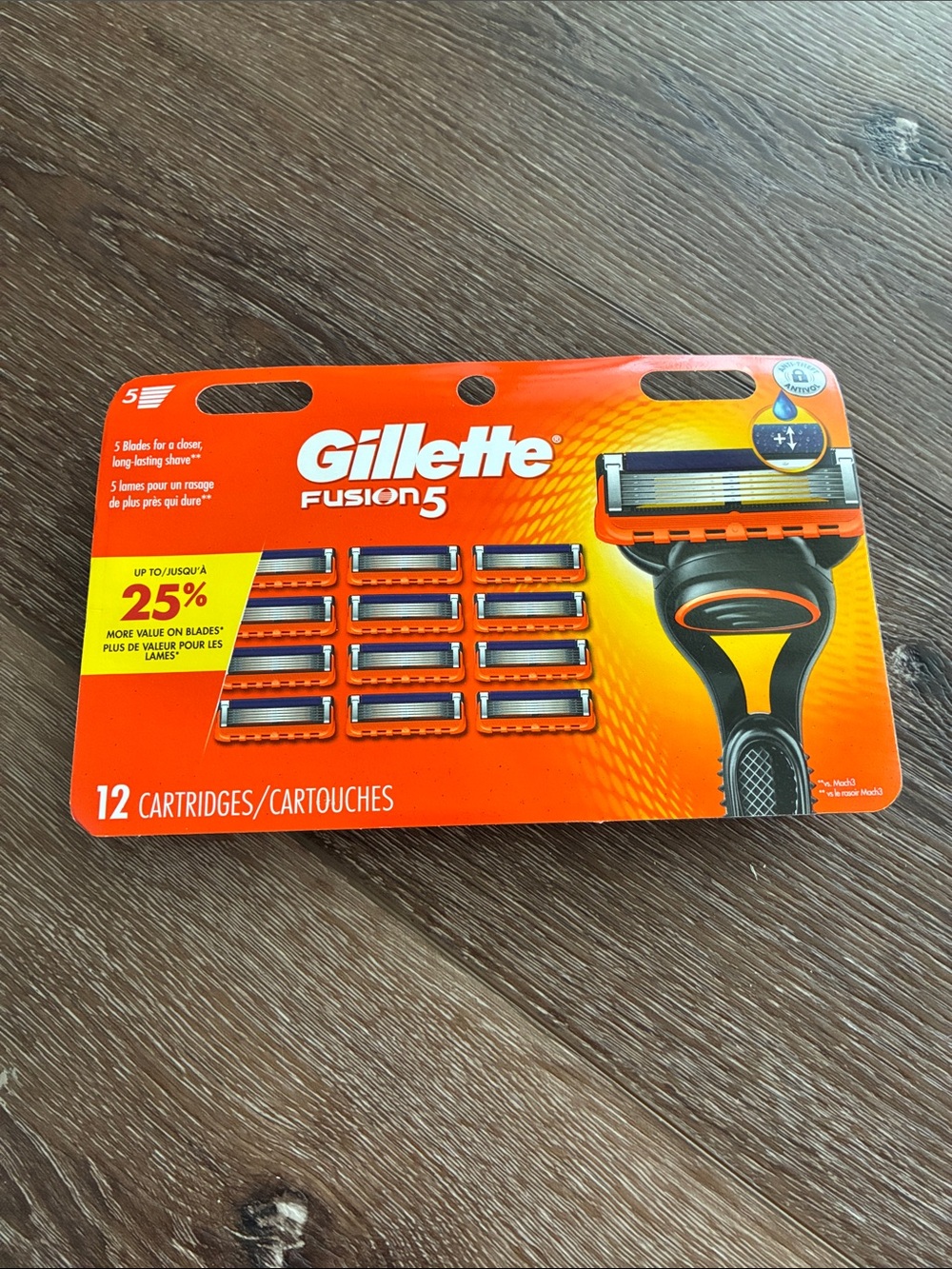 Gillette Fusion5 Razor Blades for Men 12 Cartridges Razor Blade Refills NEW